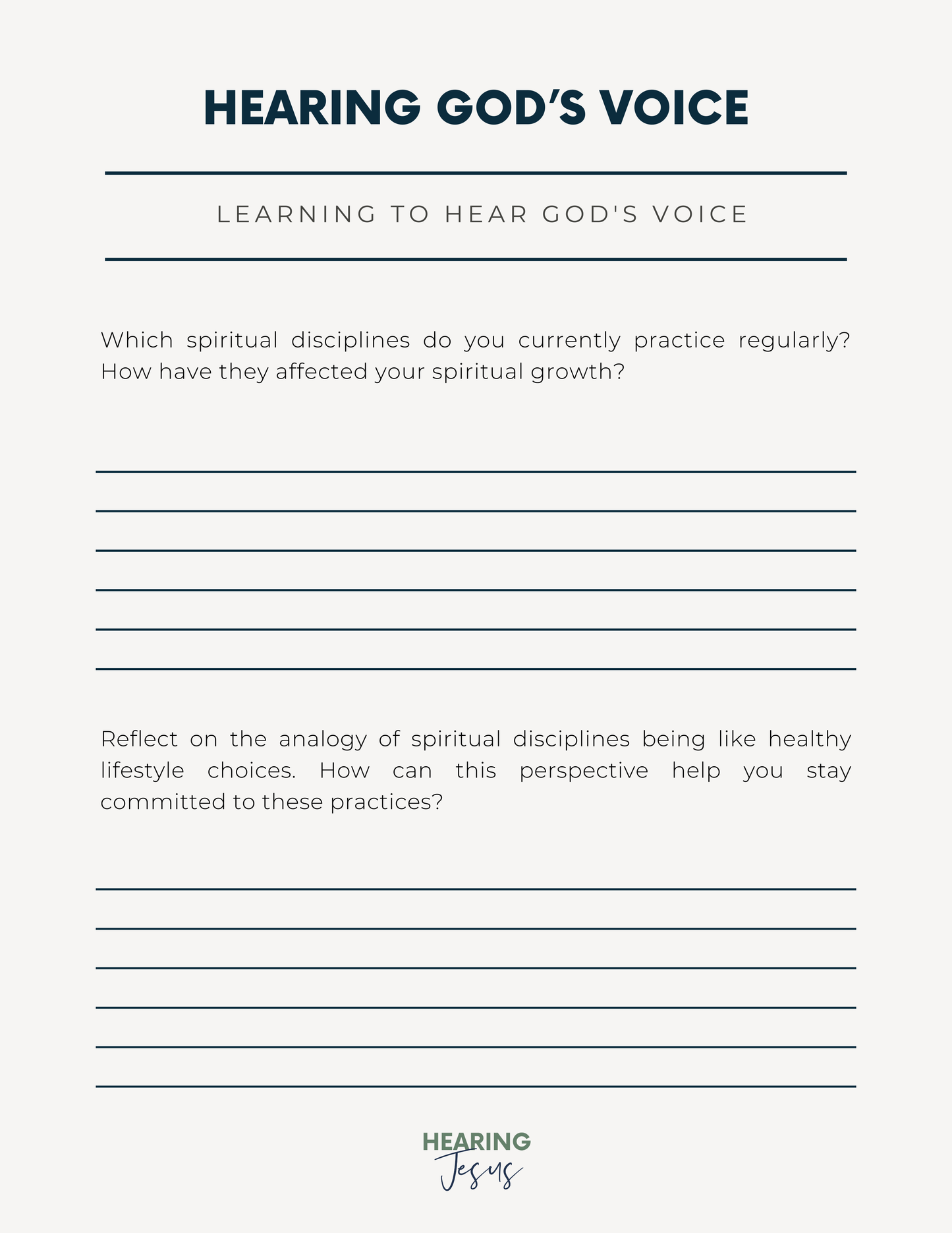 Hearing God's Voice Guided Journal